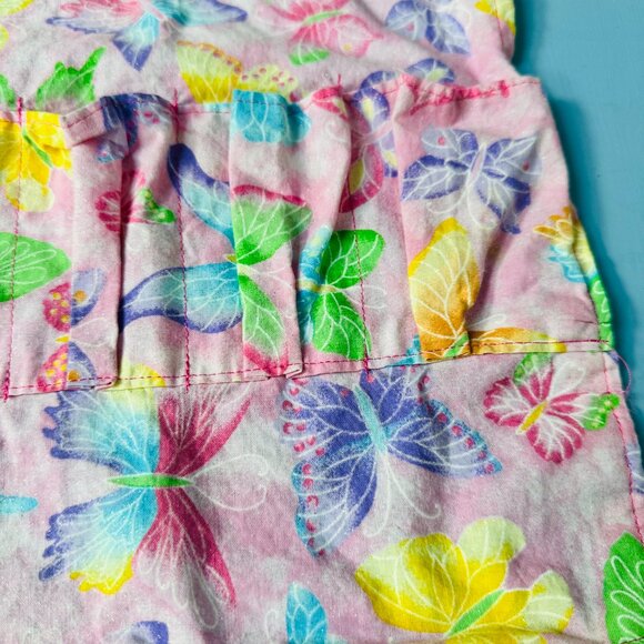 Vintage 1980s Children's Apron Pretend Play Cooking Apron Butterfly Sparkle - Picture 4 of 6